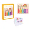 Five-color movement wooden logic game, rainbow color slider matching, 18 problem cards, baby thinking training, early education and intelligence board game Item Picture